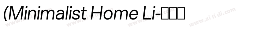 (Minimalist Home Li字体转换